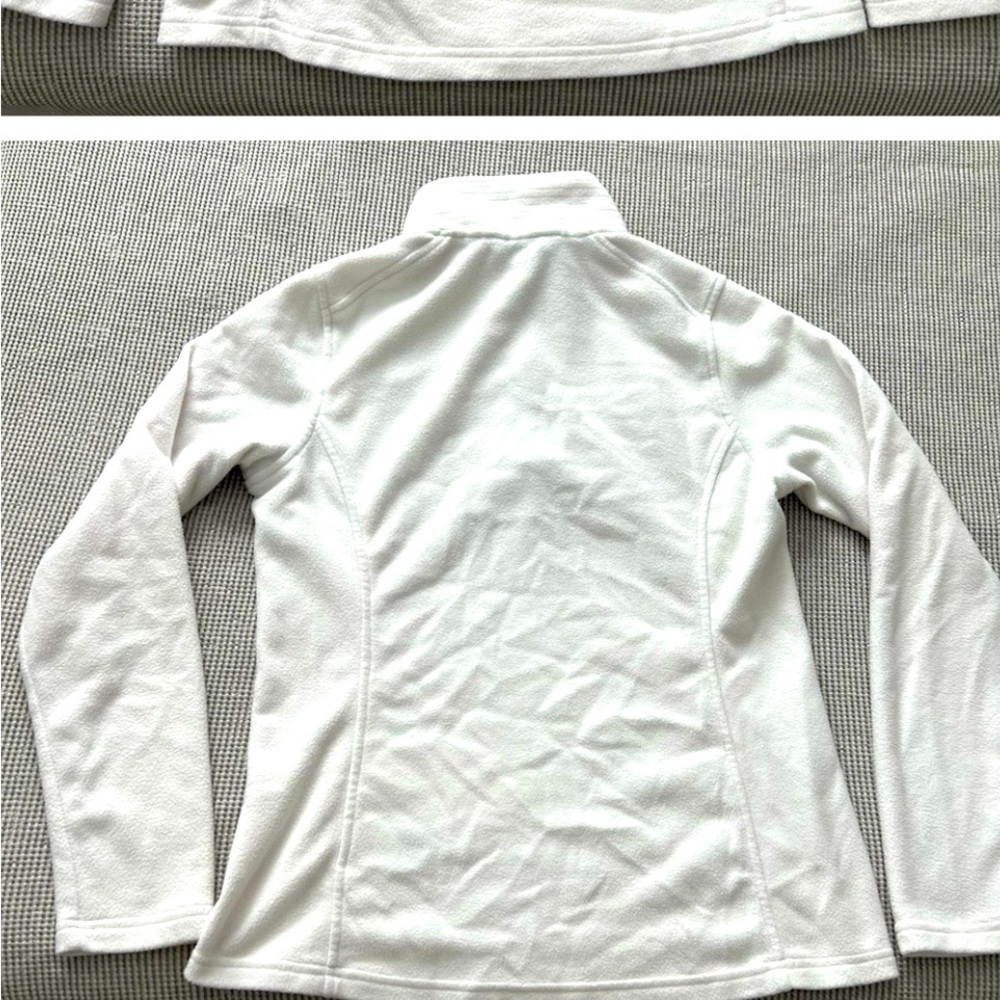 THE NORTH FACE 1/4 Quarter Zip Fleece Size Medium White/Black